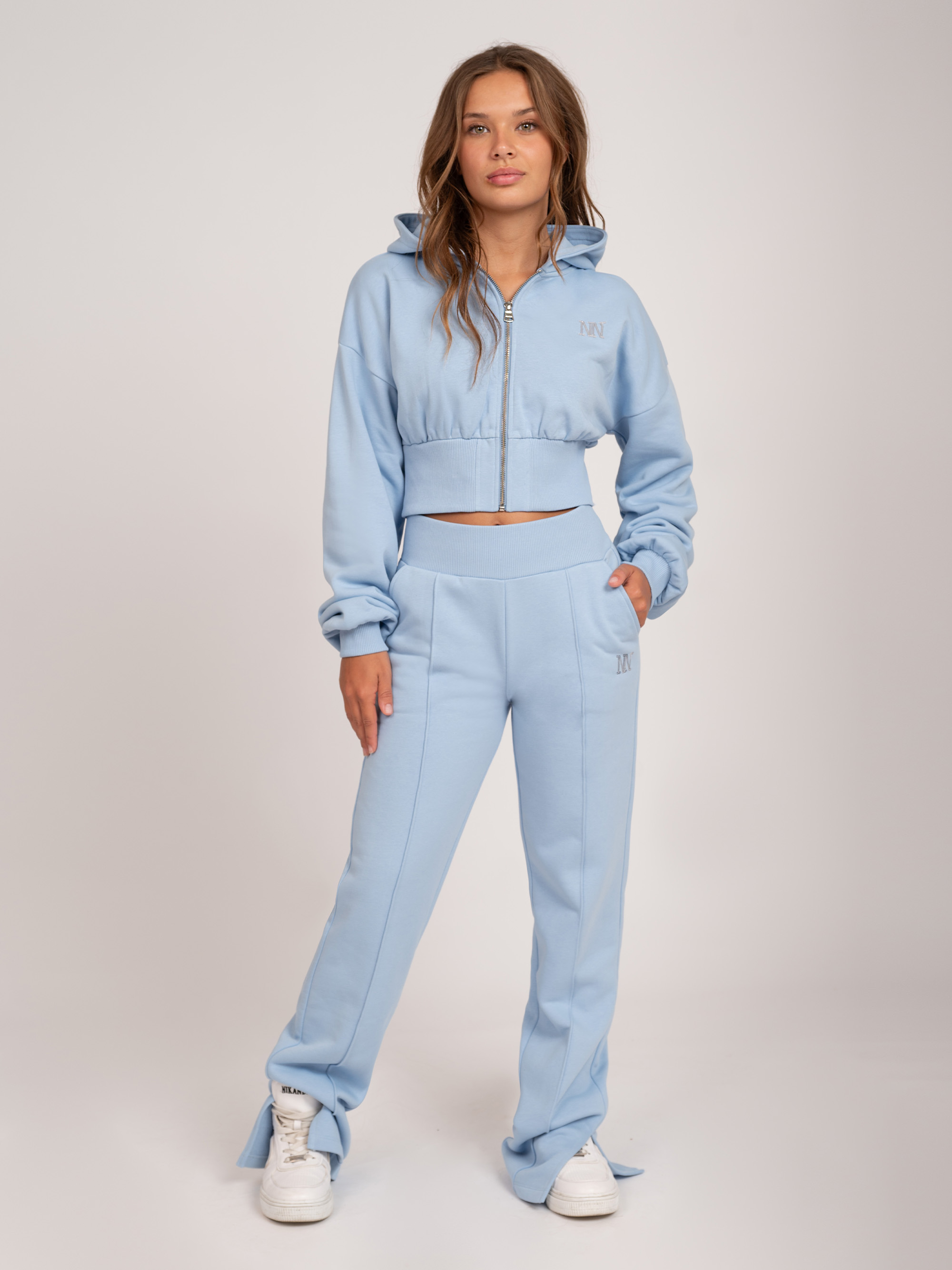 Sweatpants with sequins logo