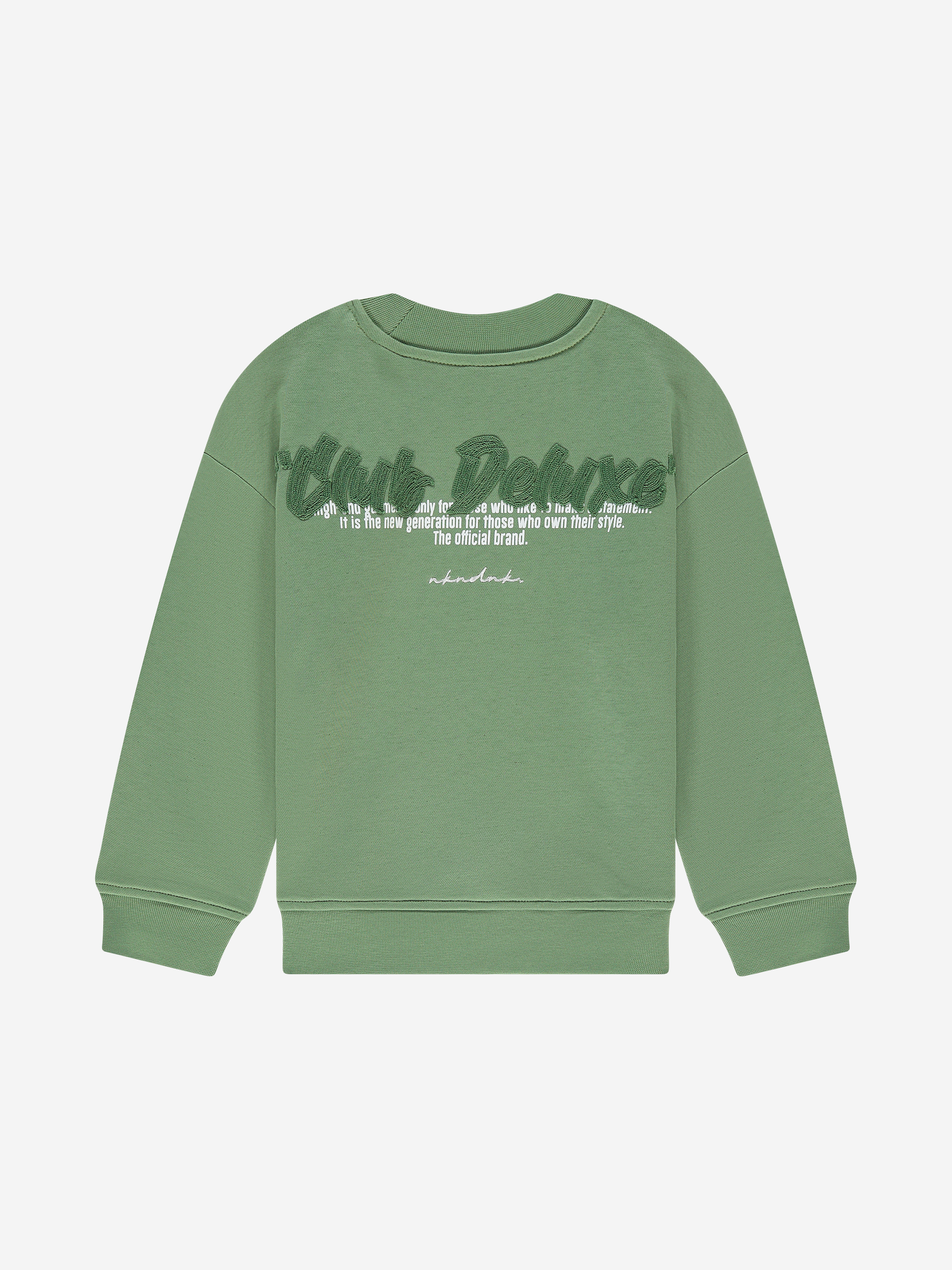 Sweater met geborduurde tekst op rug