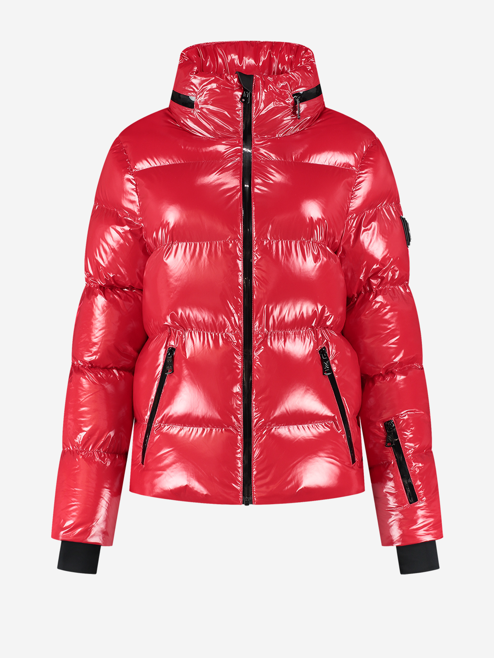 Ski jacket with metallic look