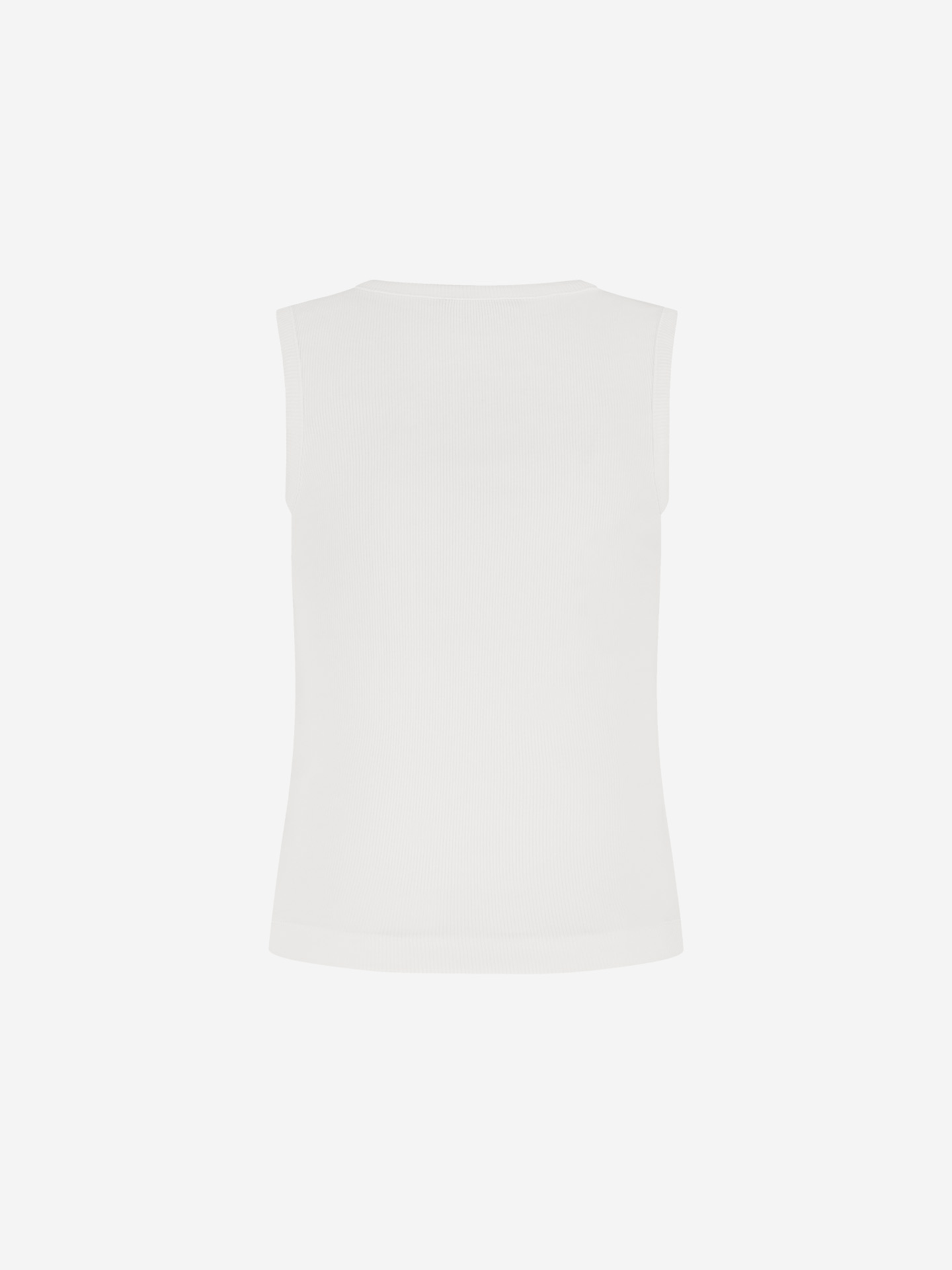 Geribbelde basic top