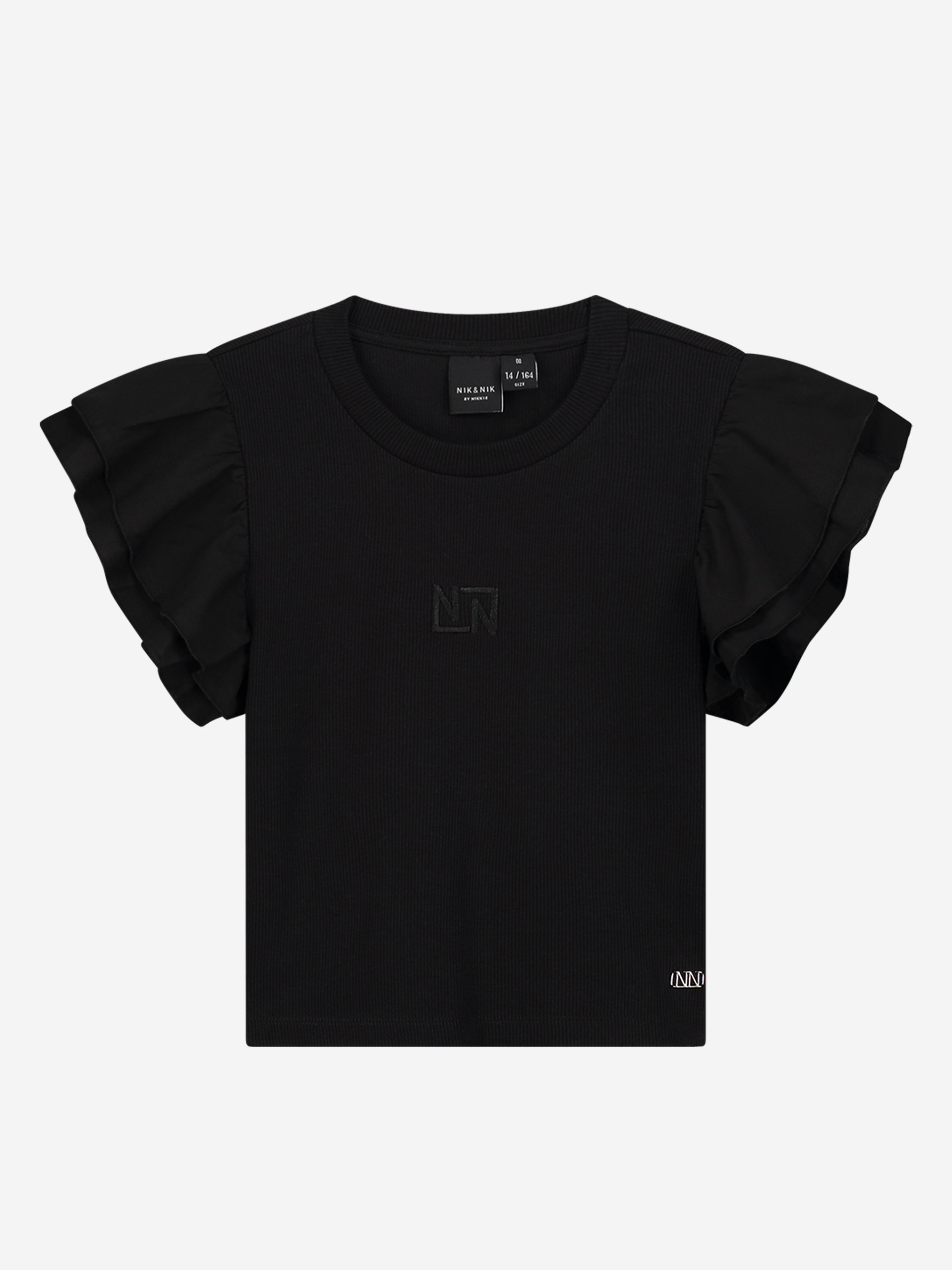  T-shirt with volant sleeves