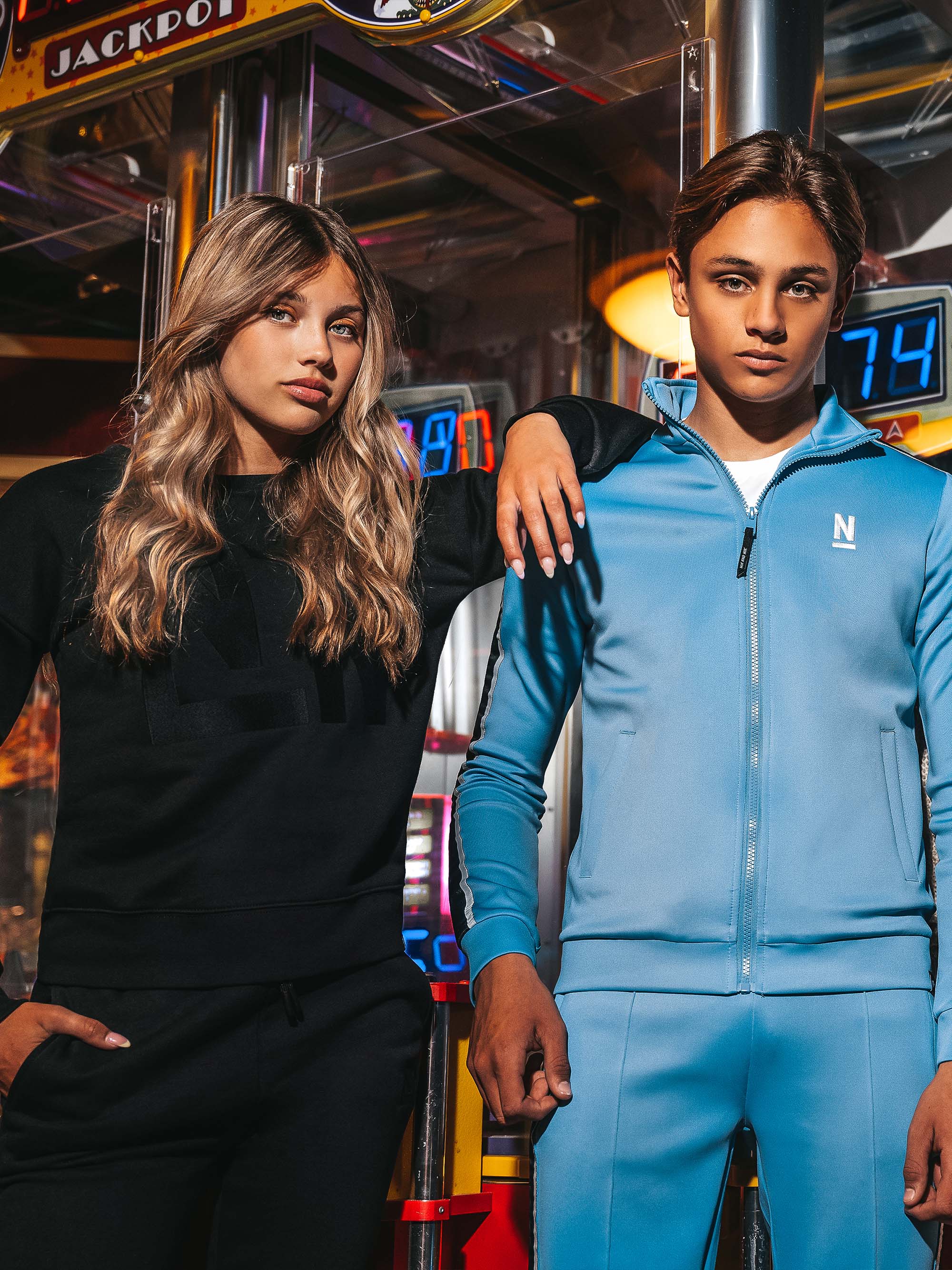 Regular joggingbroek met hoge taille  