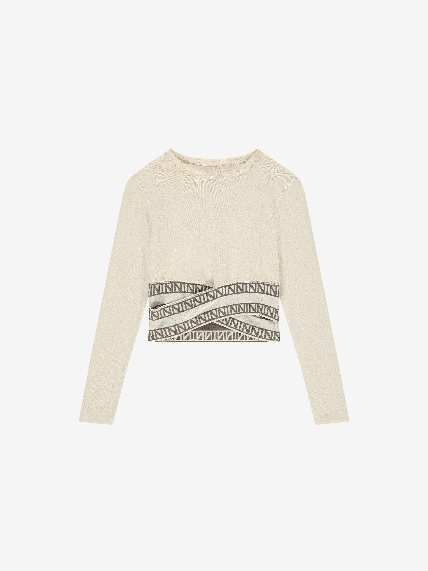 Cropped top with crossed logo detail