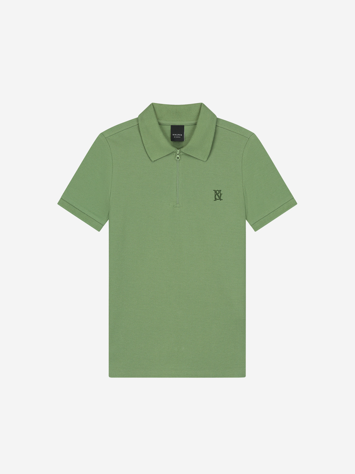 Polo with zip collar