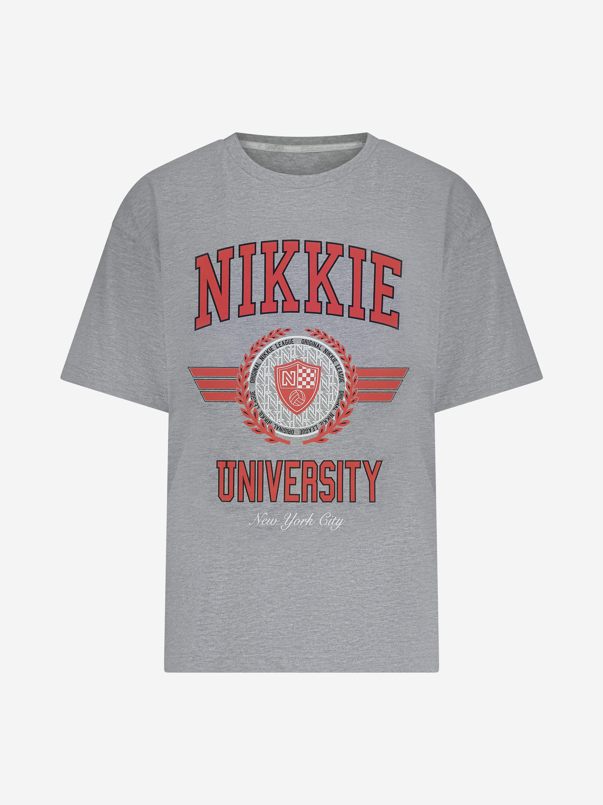 T-shirt met grafische NIKKIE university print