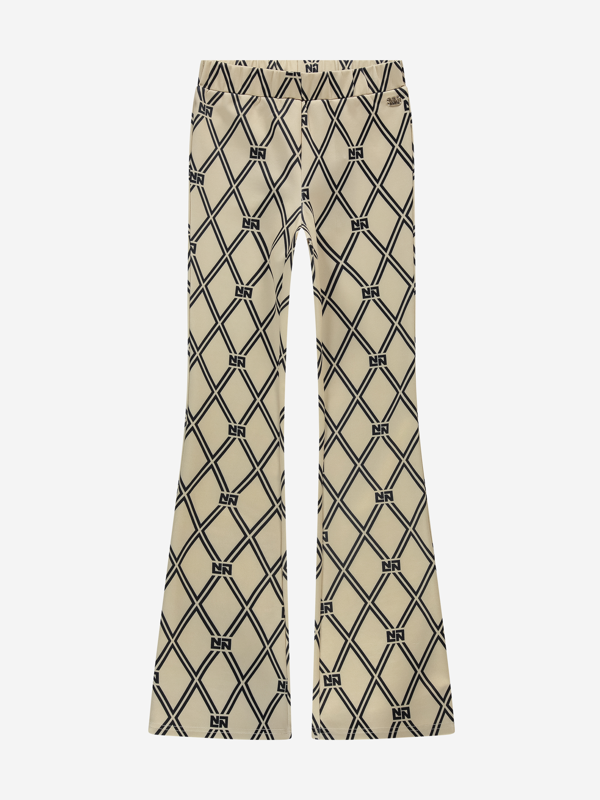 Flared broek met N&N logo patroon