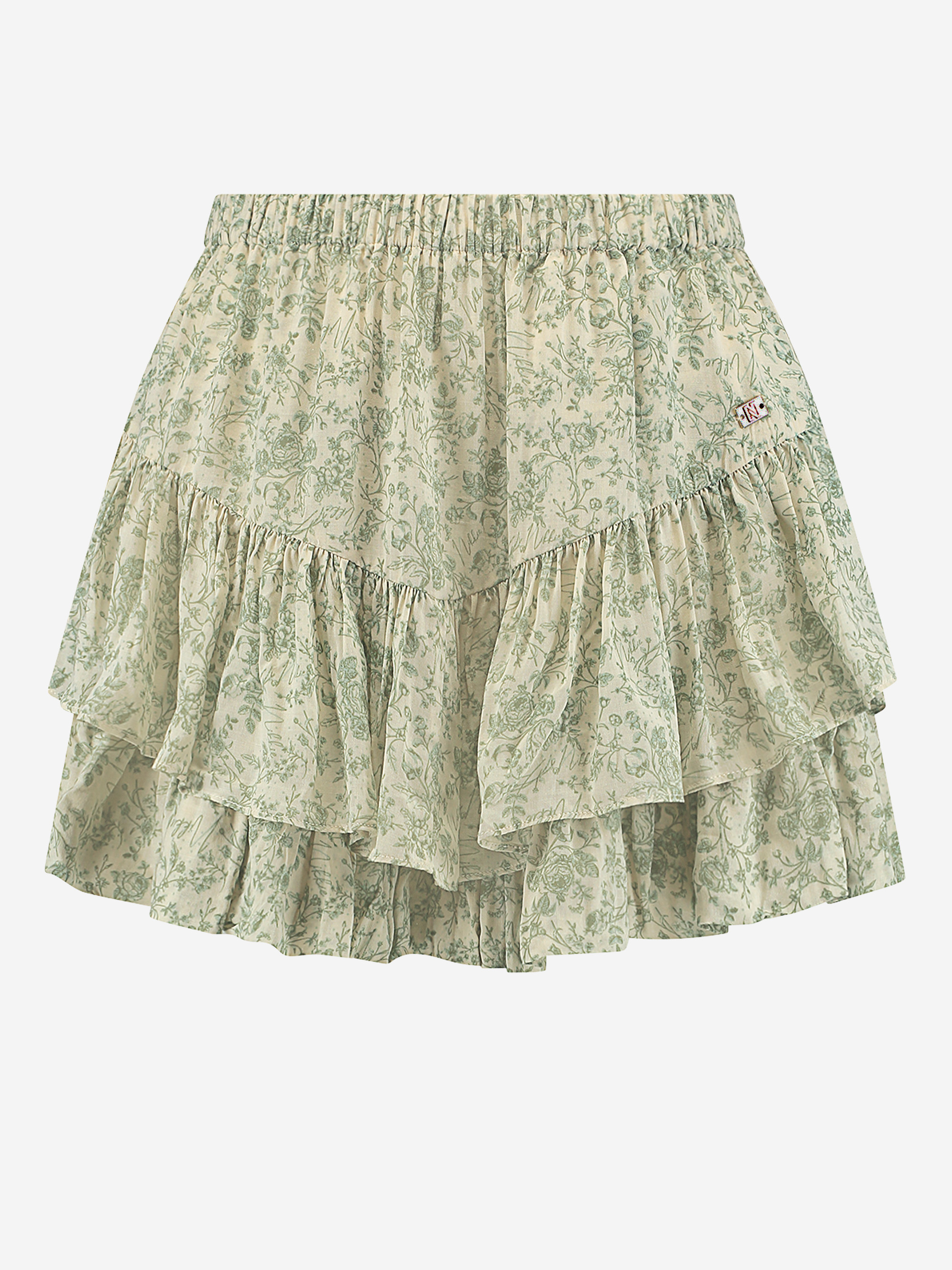 Skort with flower print
