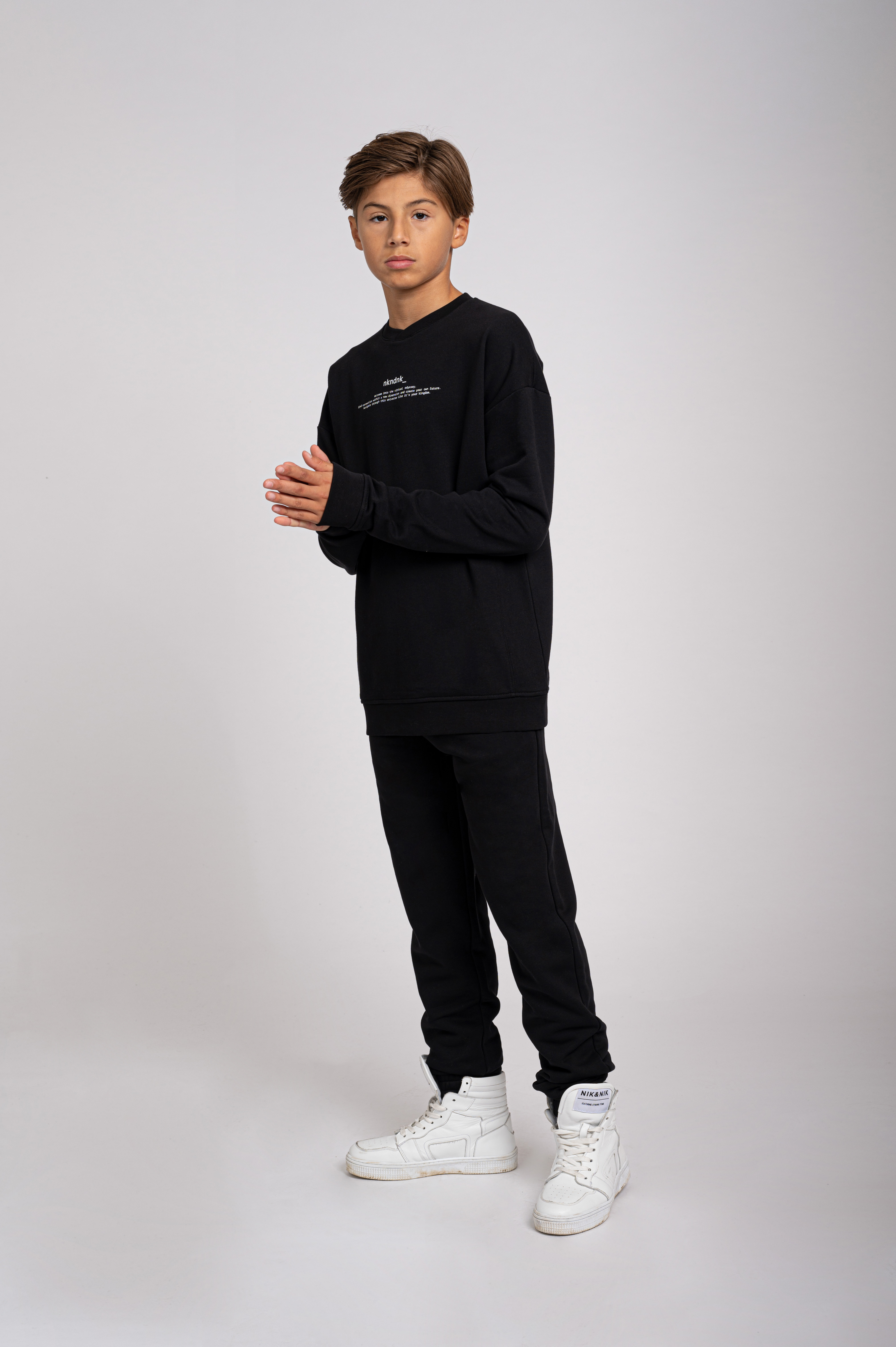 Sweatpants met middelhoge taille en koordje