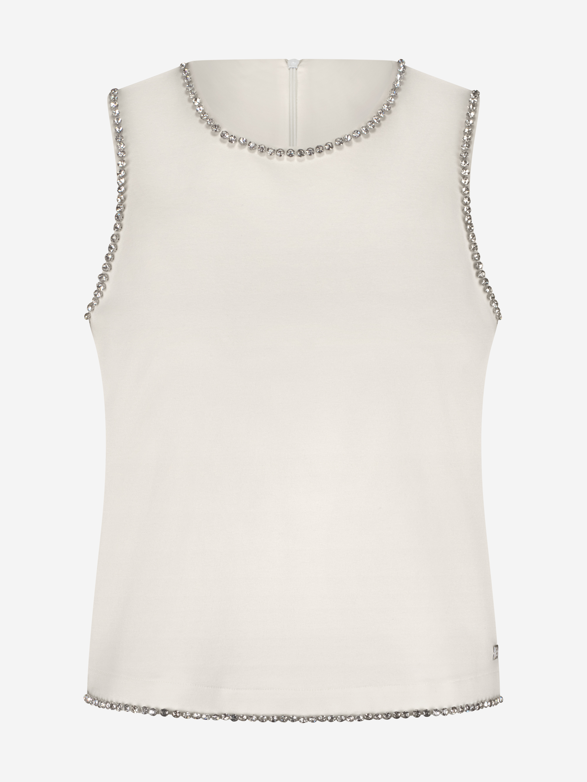Tank top with rhinestones