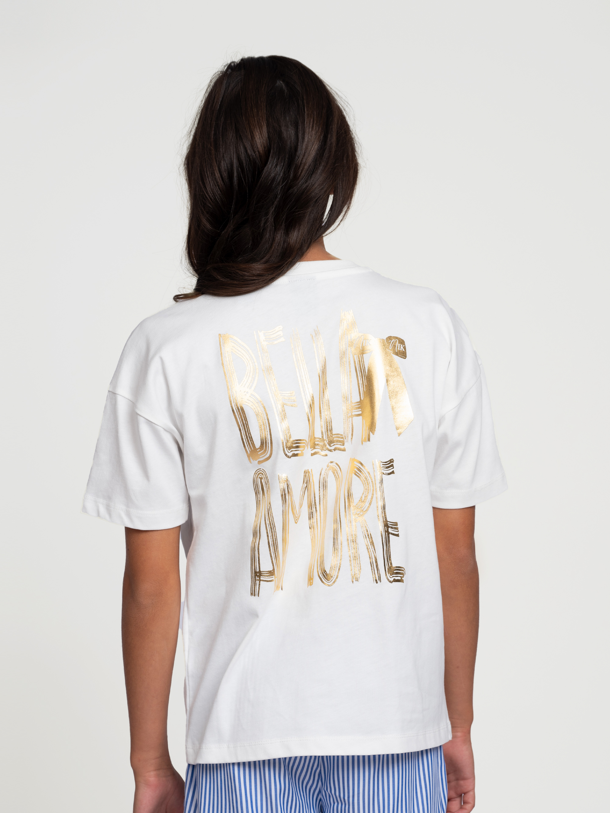 T-shirt met grafische opdruk op rug