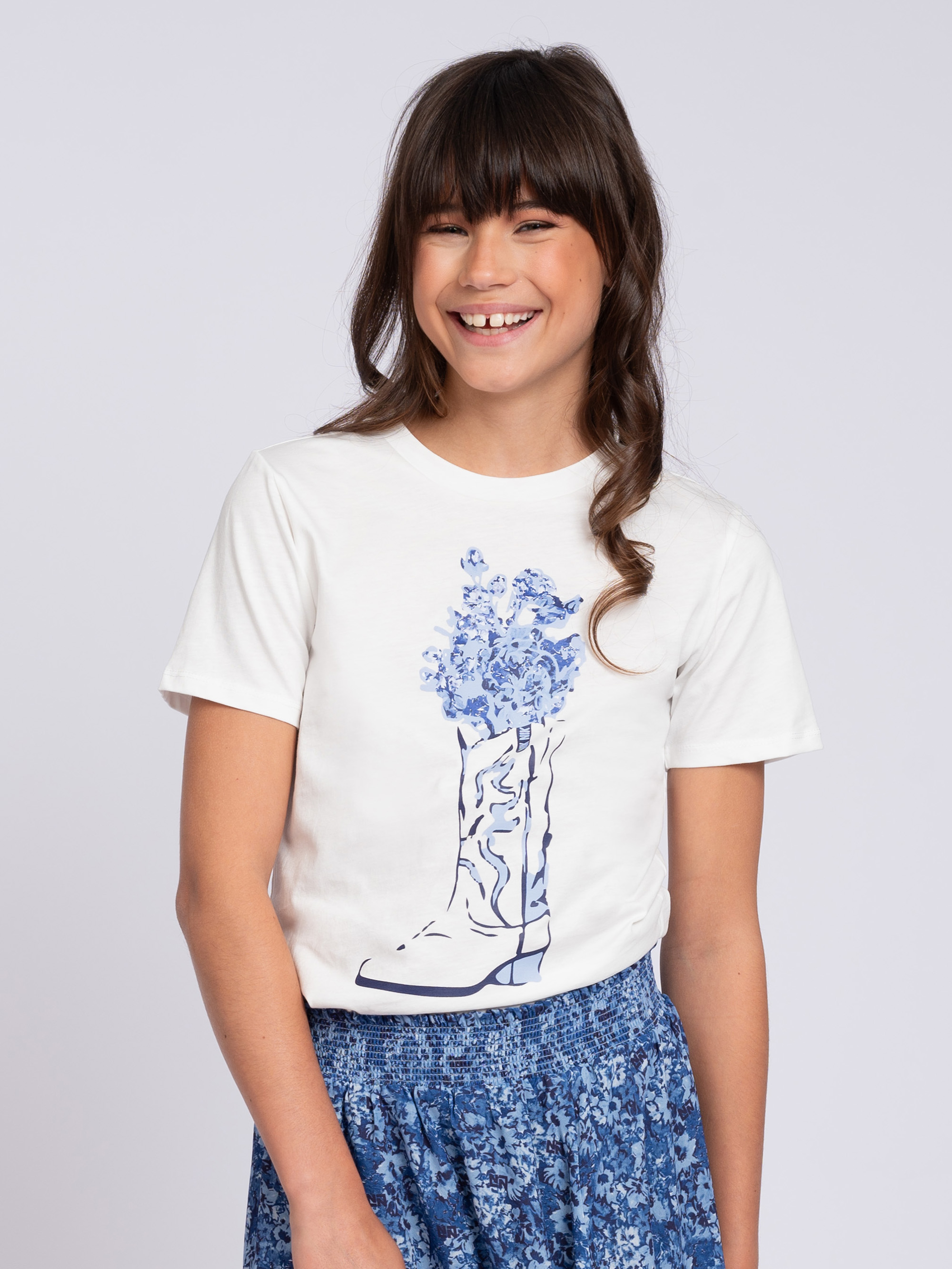 T-shirt met cowboylaars print