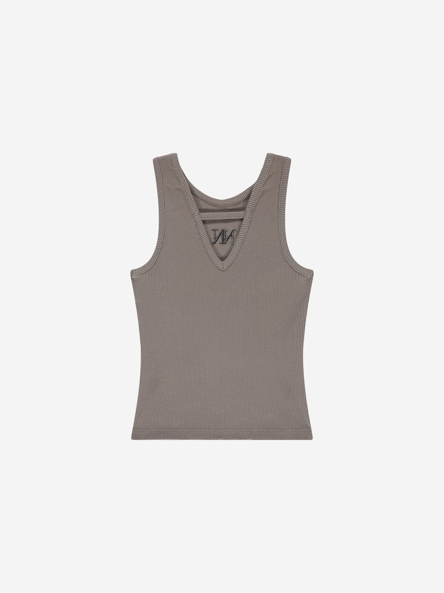 Ribbed top with embroidered logo