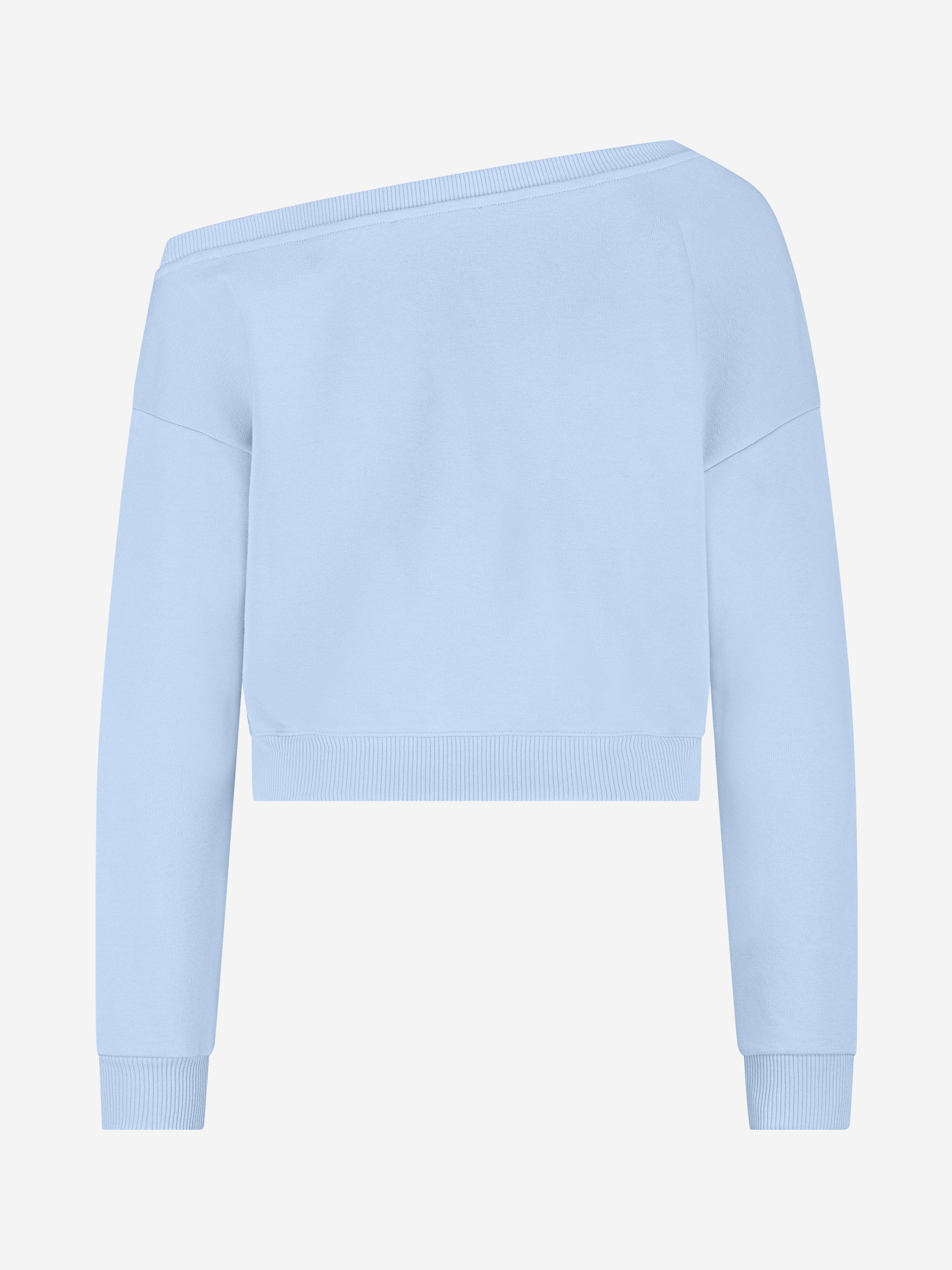 Sweater with asymmetrical neckline