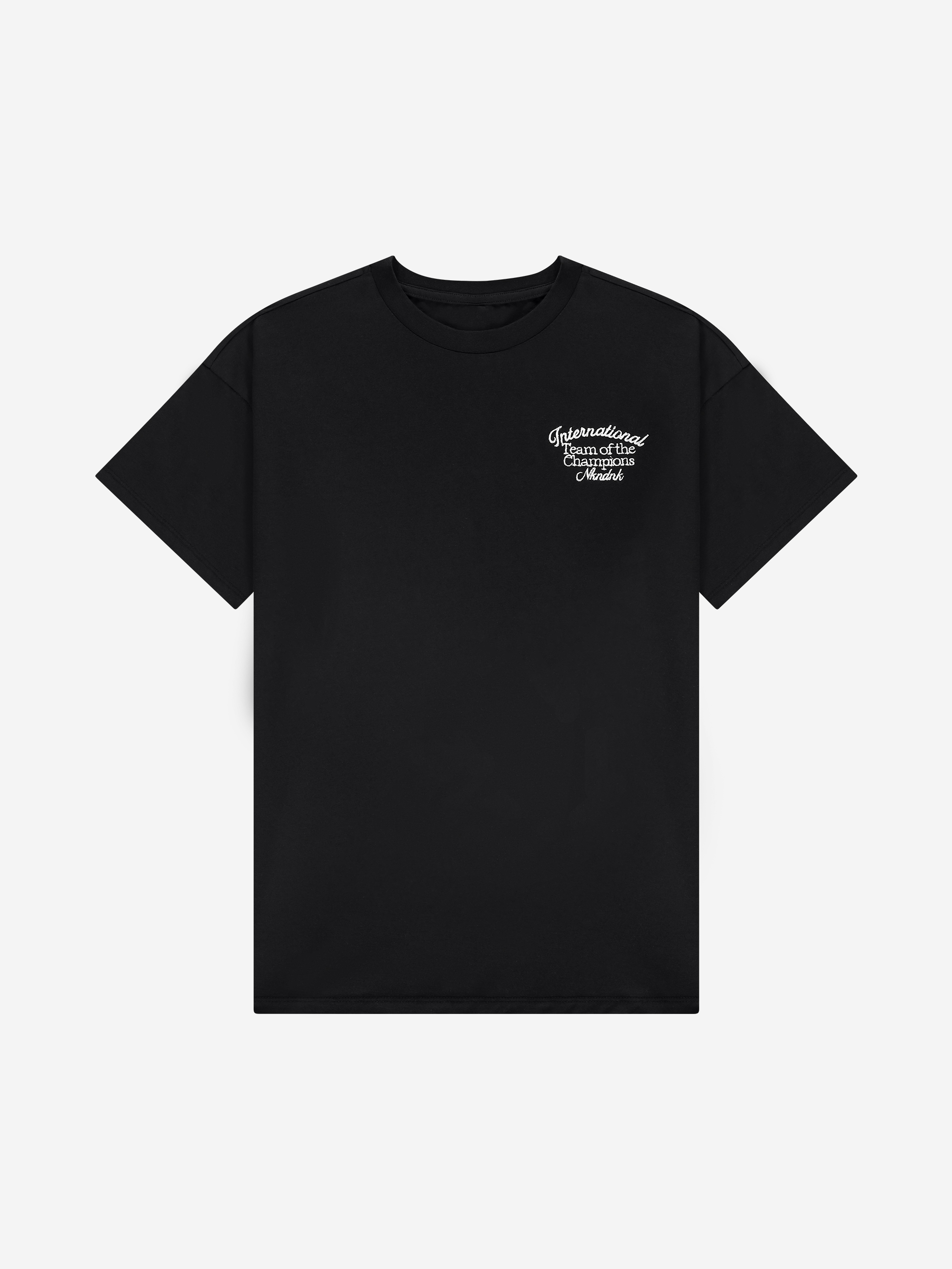 Losvallend T-shirt met geborduurde tekst