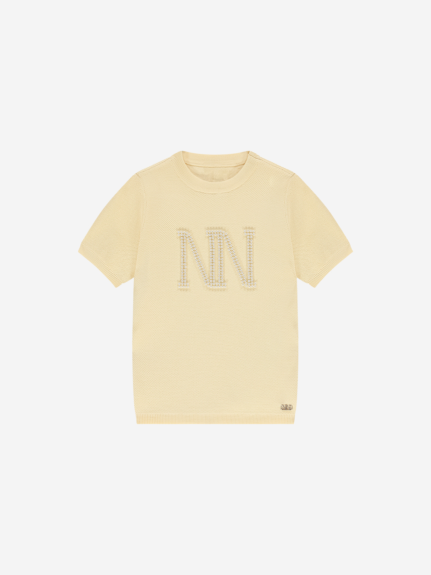 Gebreide top met NN parel logo