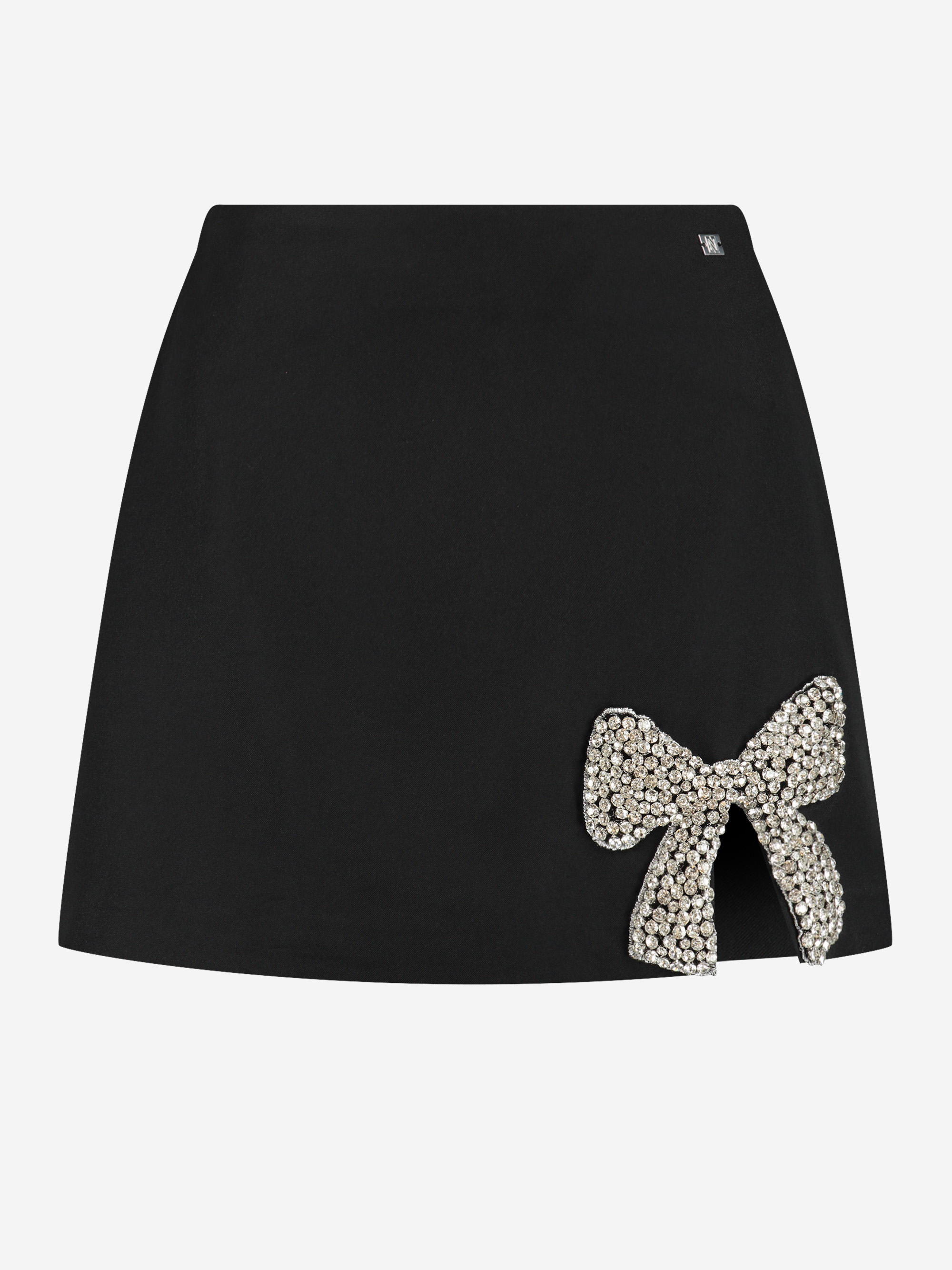 Fitted skort with glitter bow