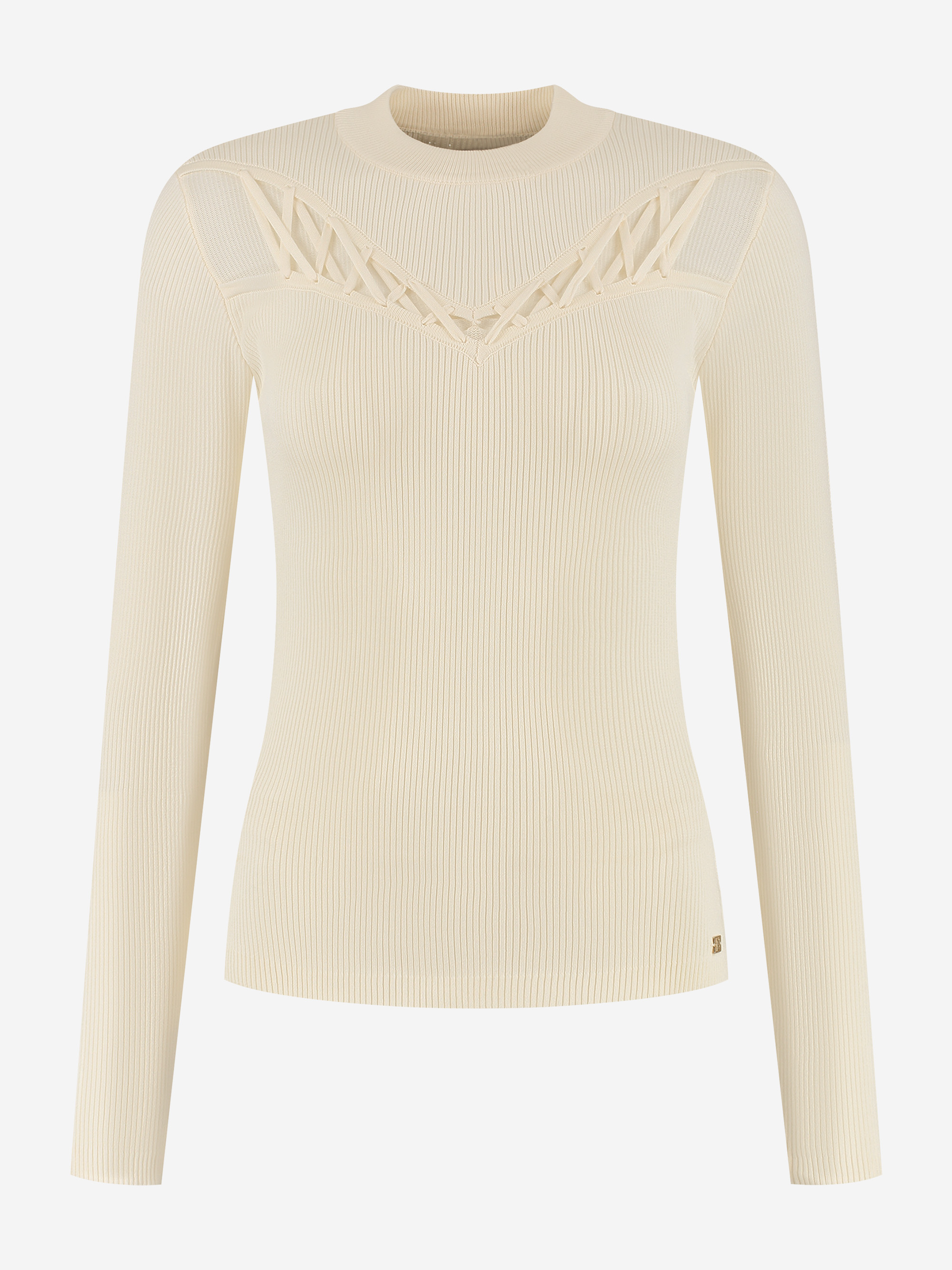 Fitted top with lace detail