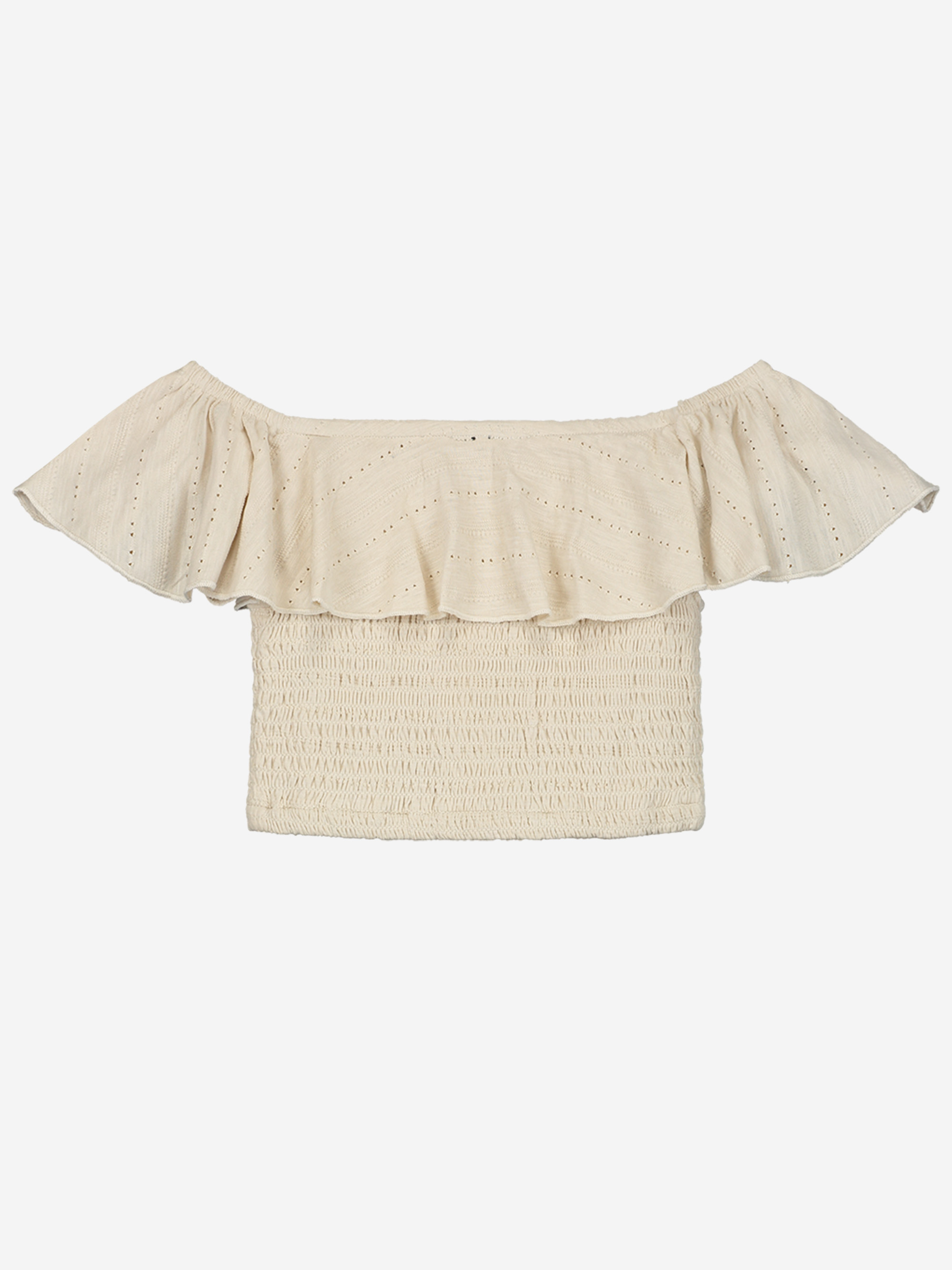 Smock top with ruffles 