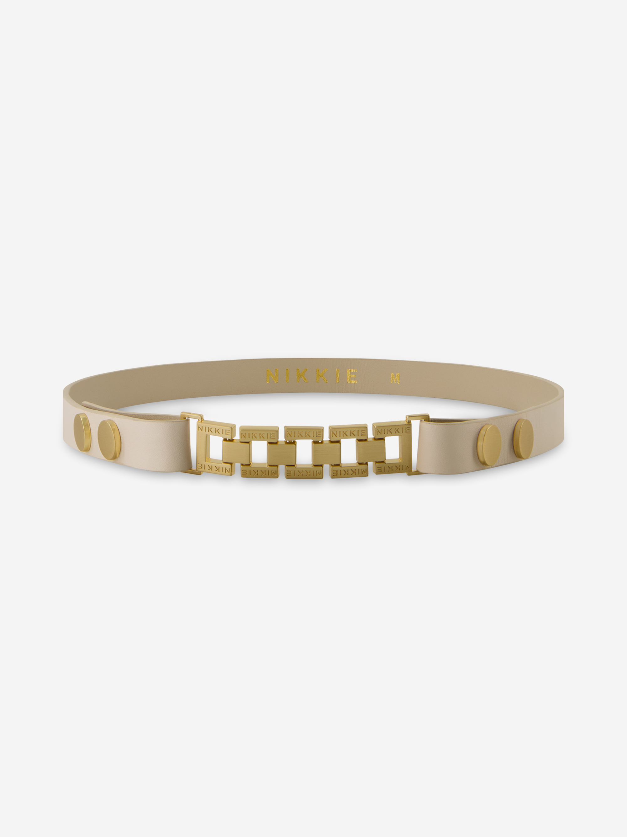 Leren tailleriem met ketting gesp