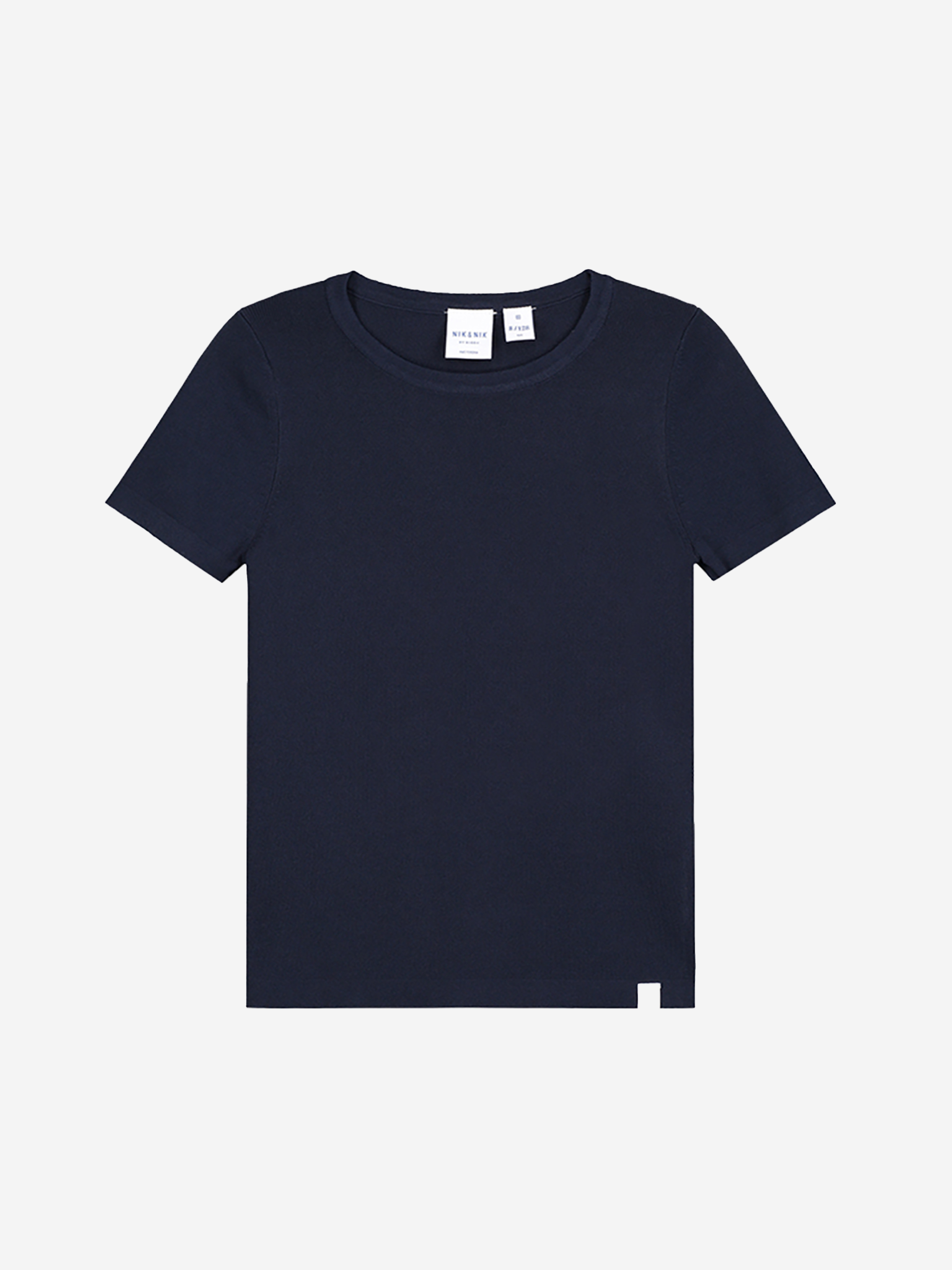 Dark blue top with short sleeves