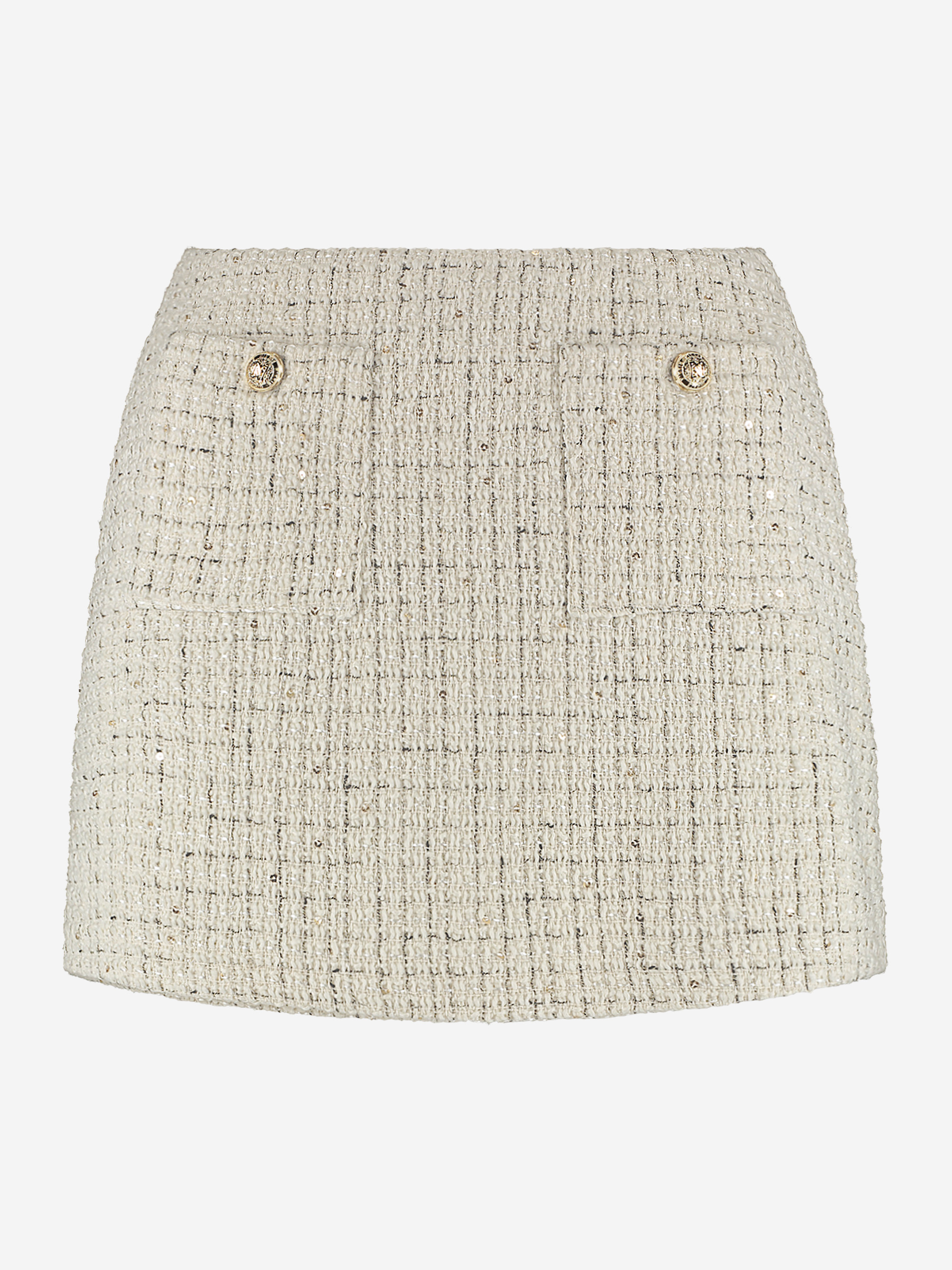 Aansluitende skort met pied-de-poule patroon