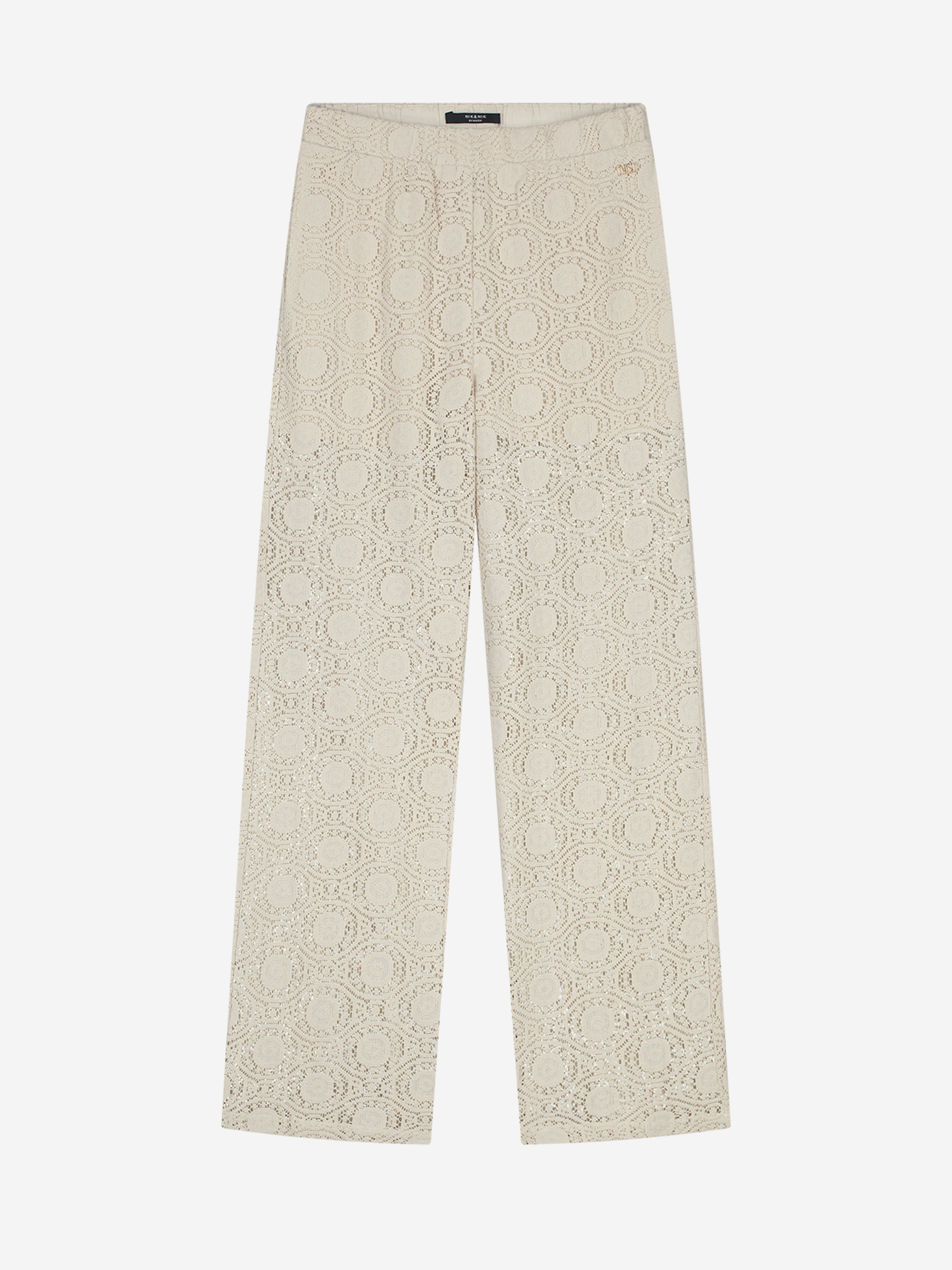 Loose fit pants with mid rise 