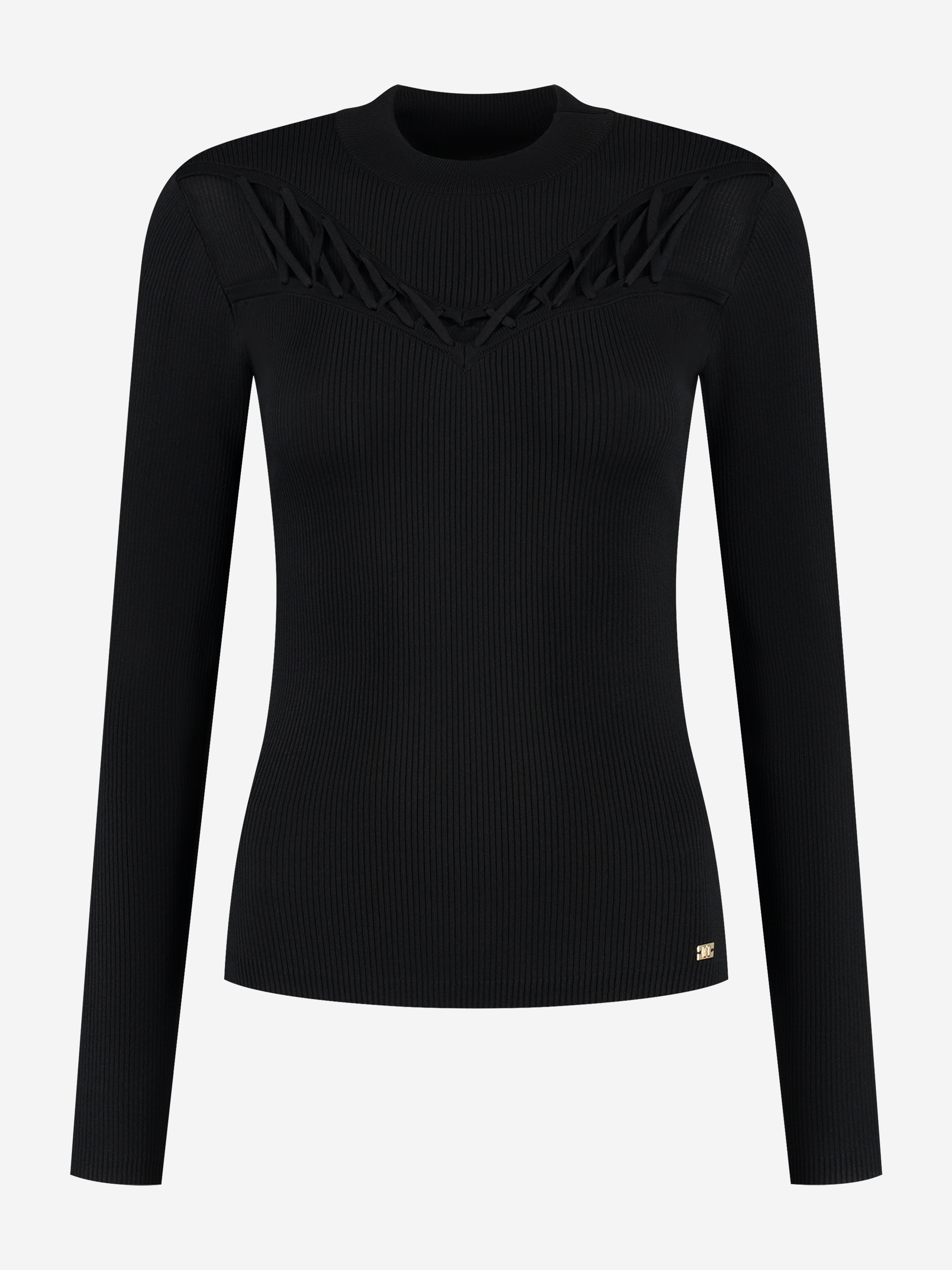 Fitted top with lace detail