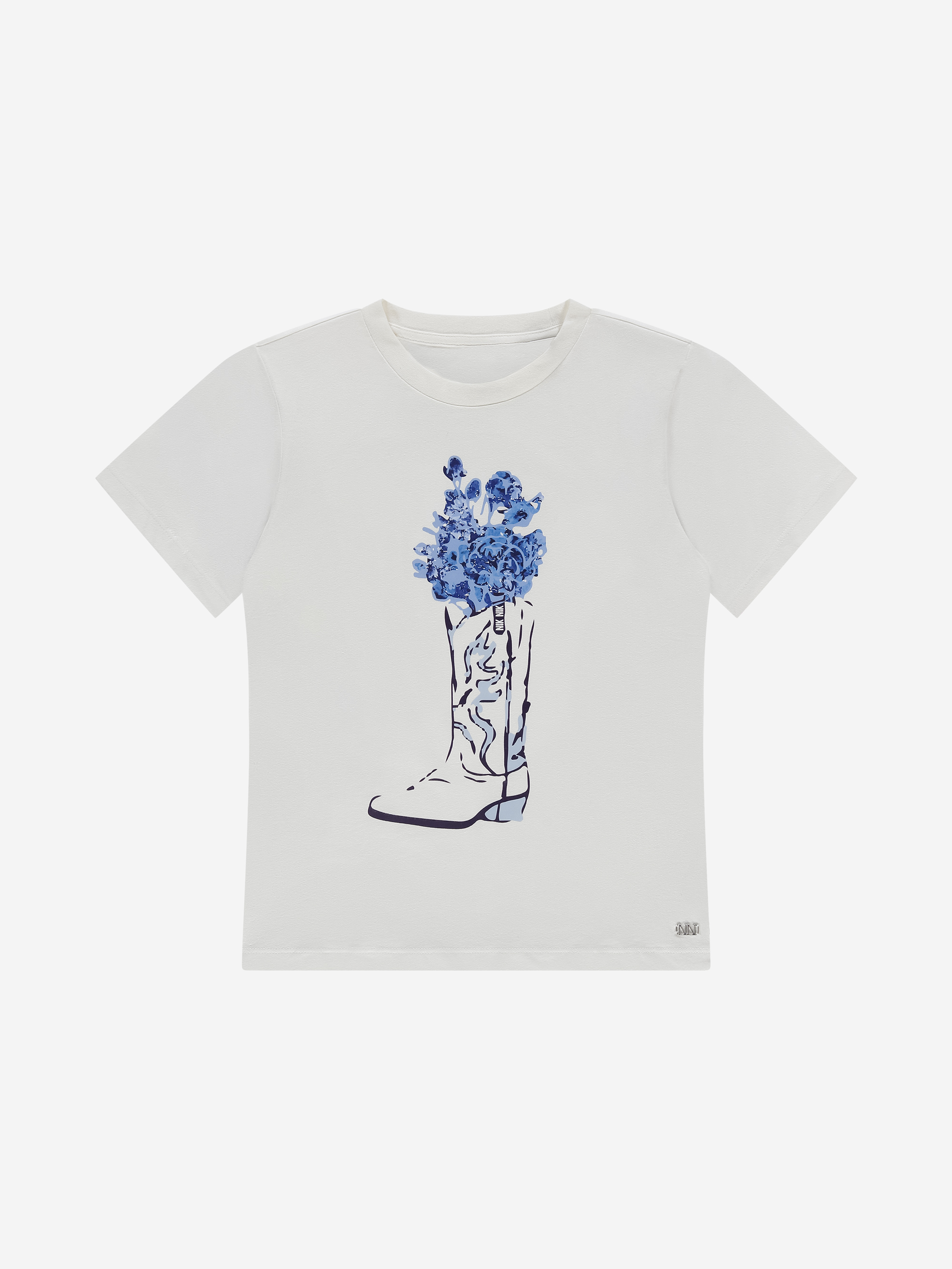 T-shirt met cowboylaars print
